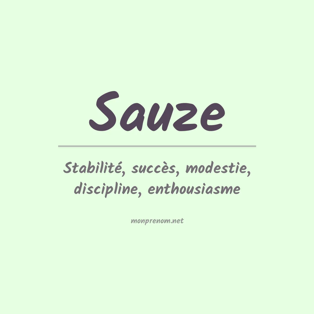 Signification du prénom Sauze