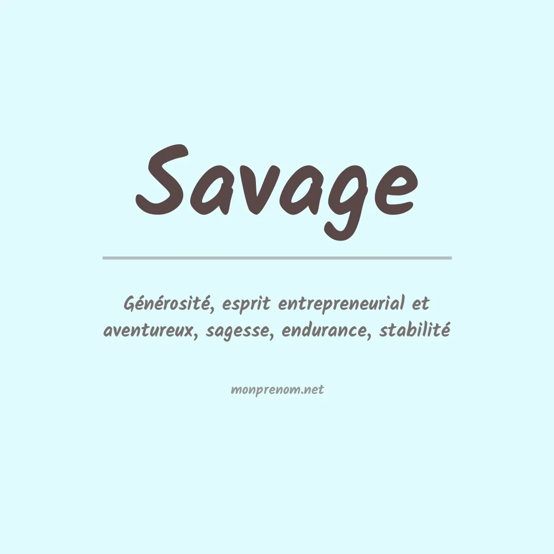 Prénom Savage