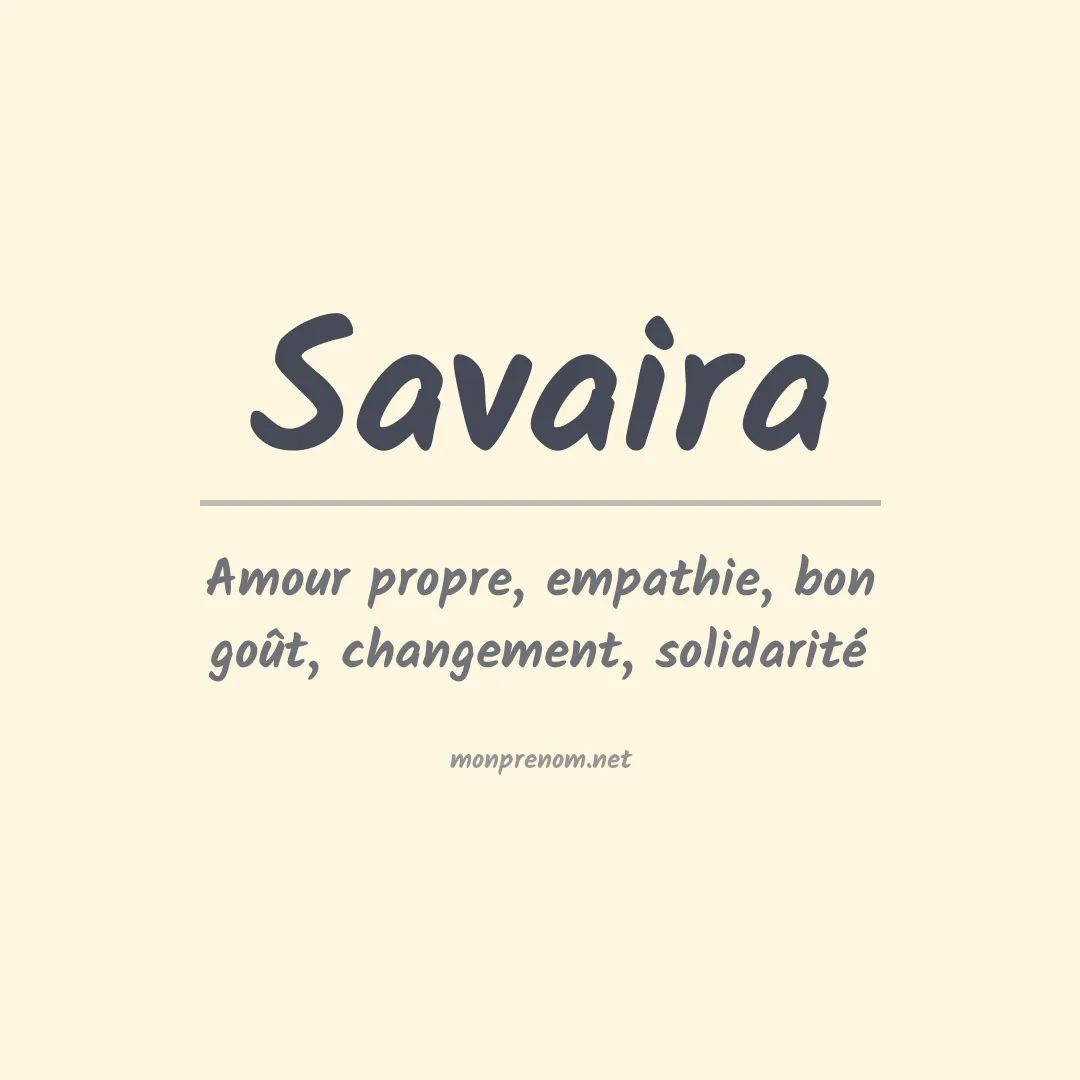 Prénom Savaira