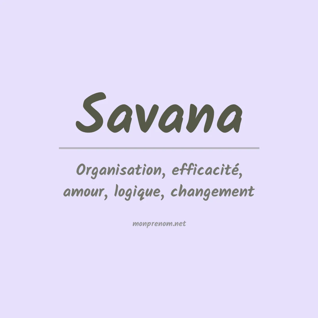 Prénom Savana