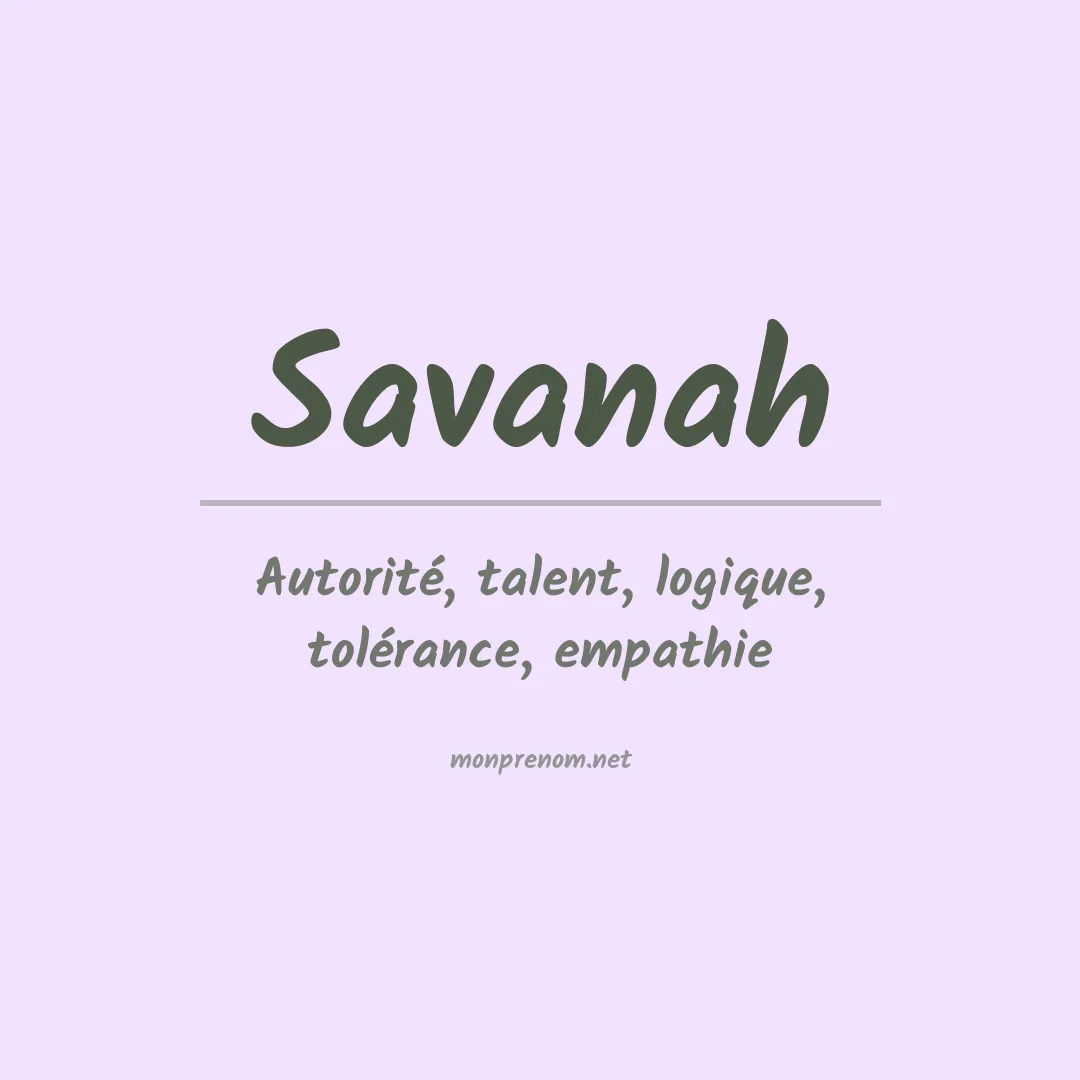 Prénom Savanah