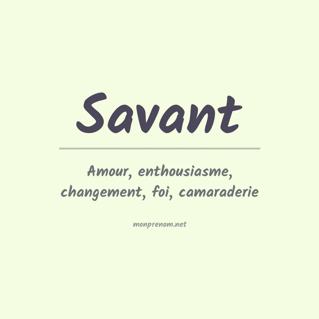 Prénom Savant