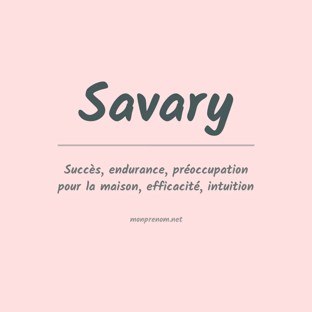 Prénom Savary