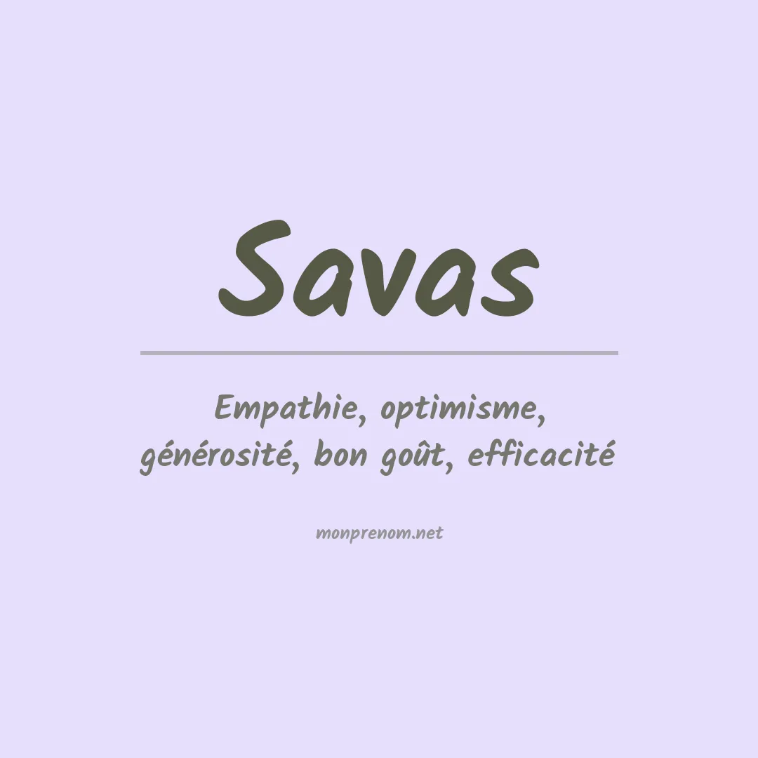 Prénom Savas