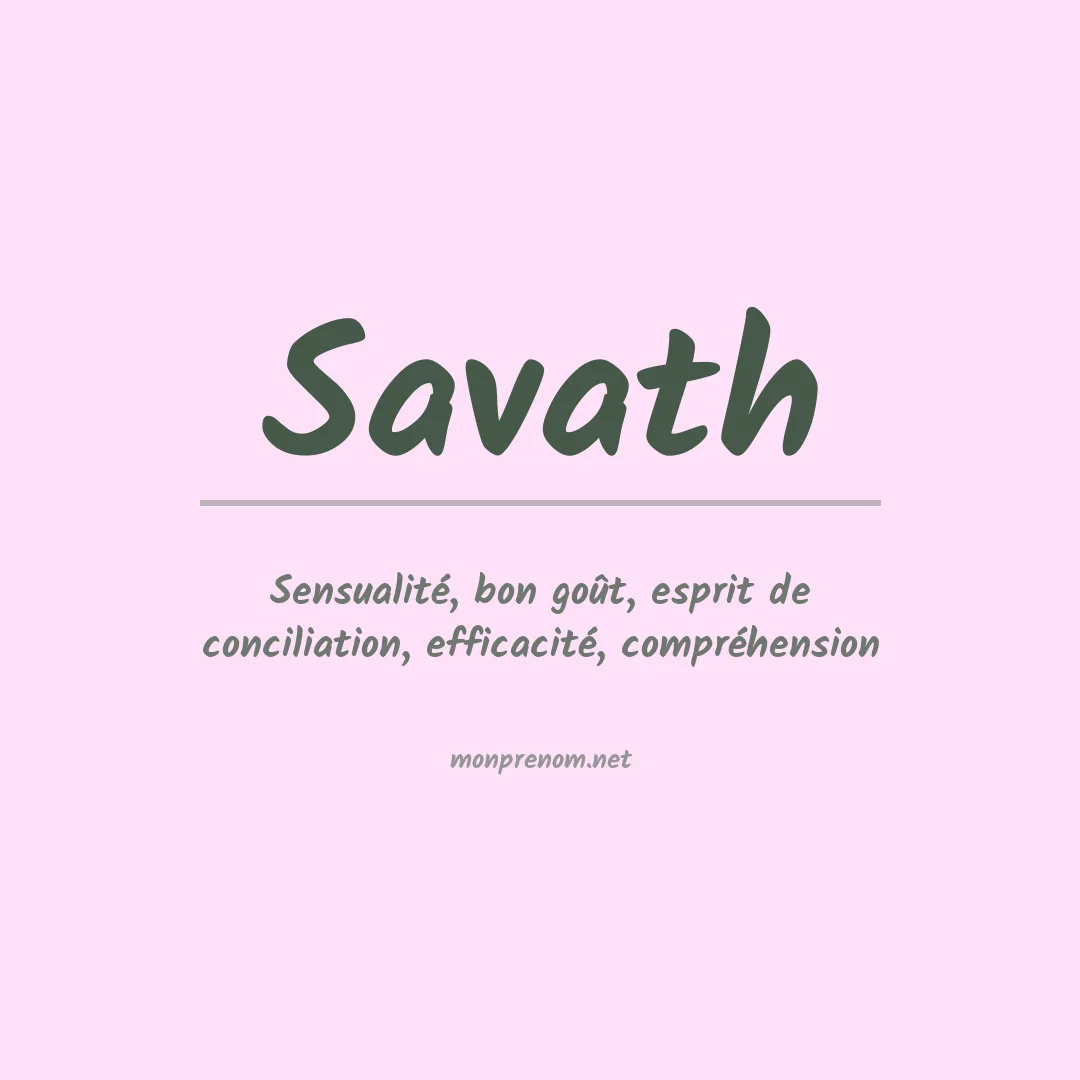 Prénom Savath
