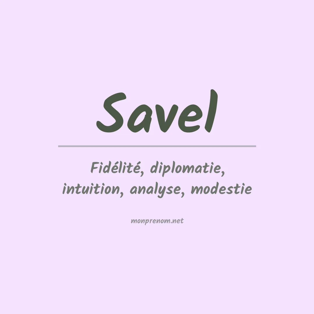 Prénom Savel