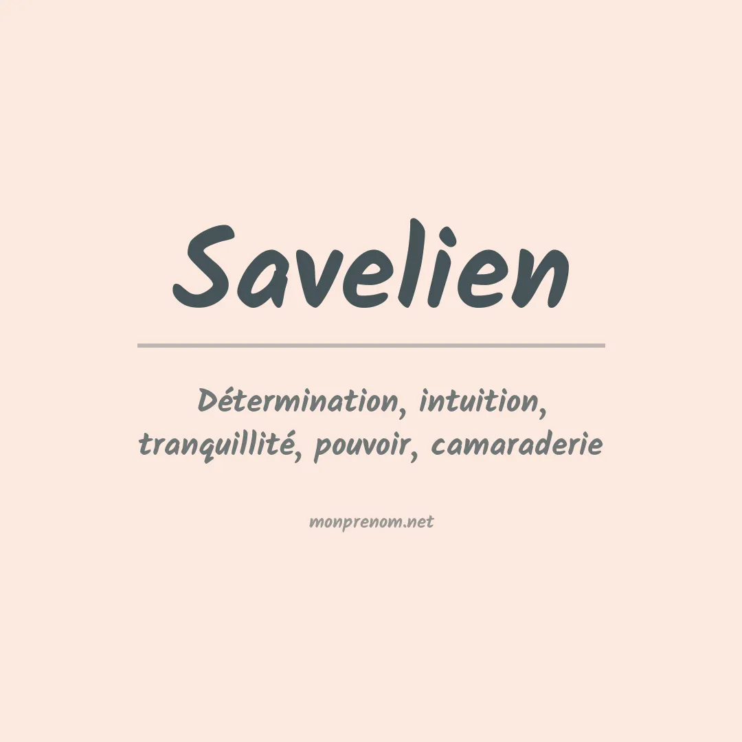 Signification du prénom Savelien
