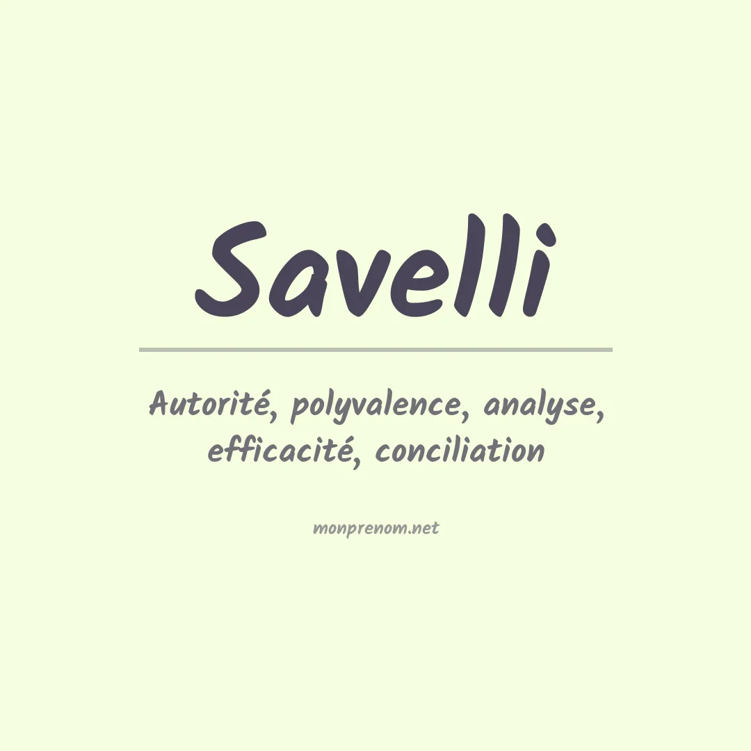 Prénom Savelli
