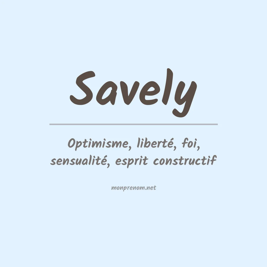 Signification du prénom Savely