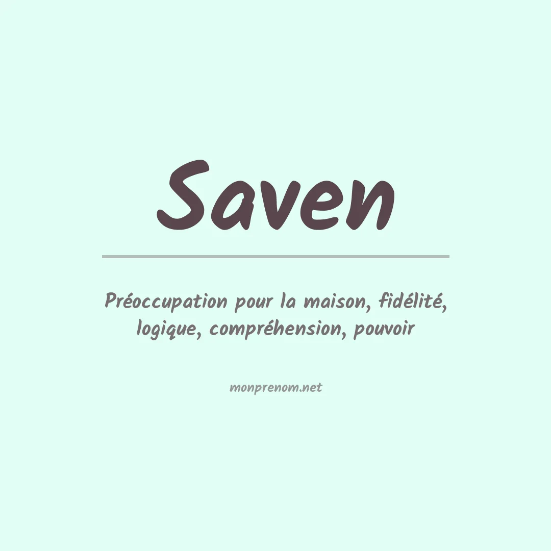 Signification du prénom Saven