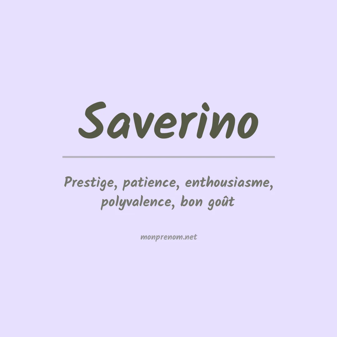 Prénom Saverino