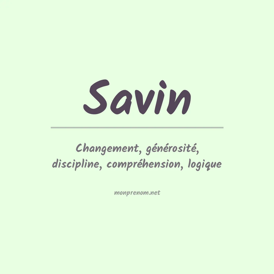 Prénom Savin