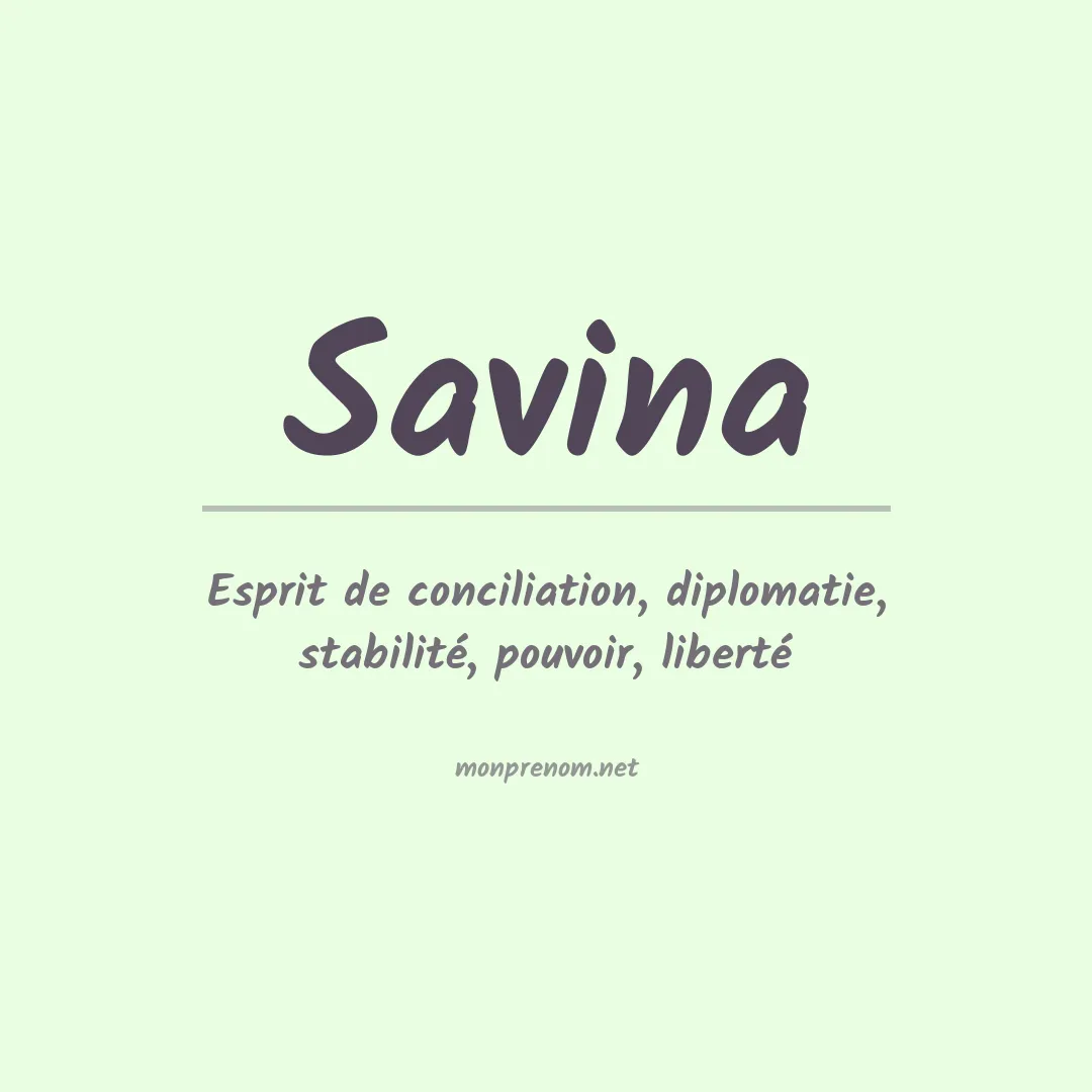 Prénom Savina