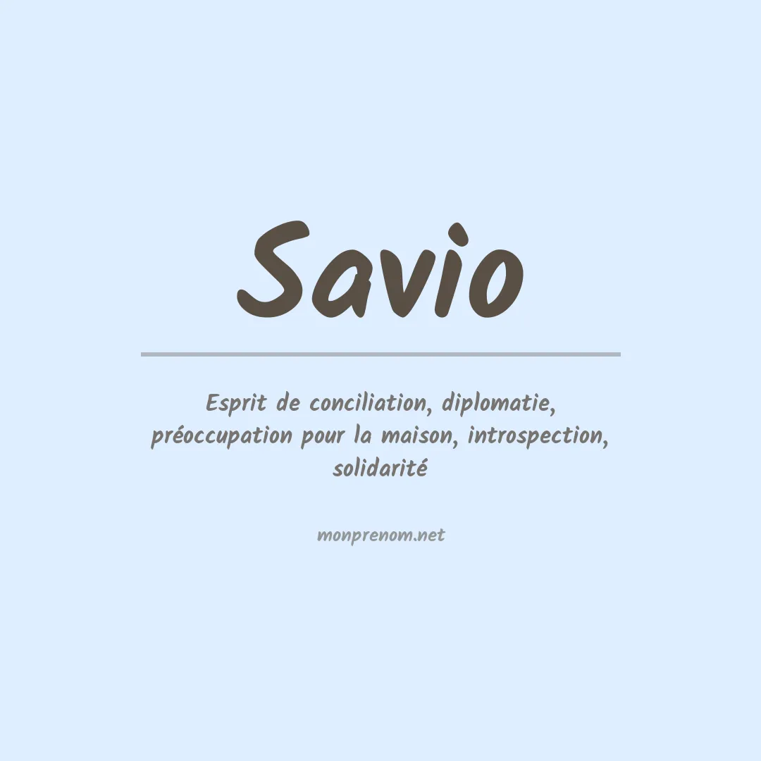 Prénom Savio