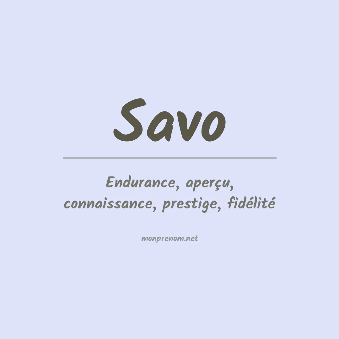 Prénom Savo