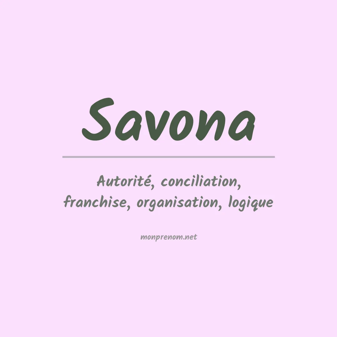 Prénom Savona
