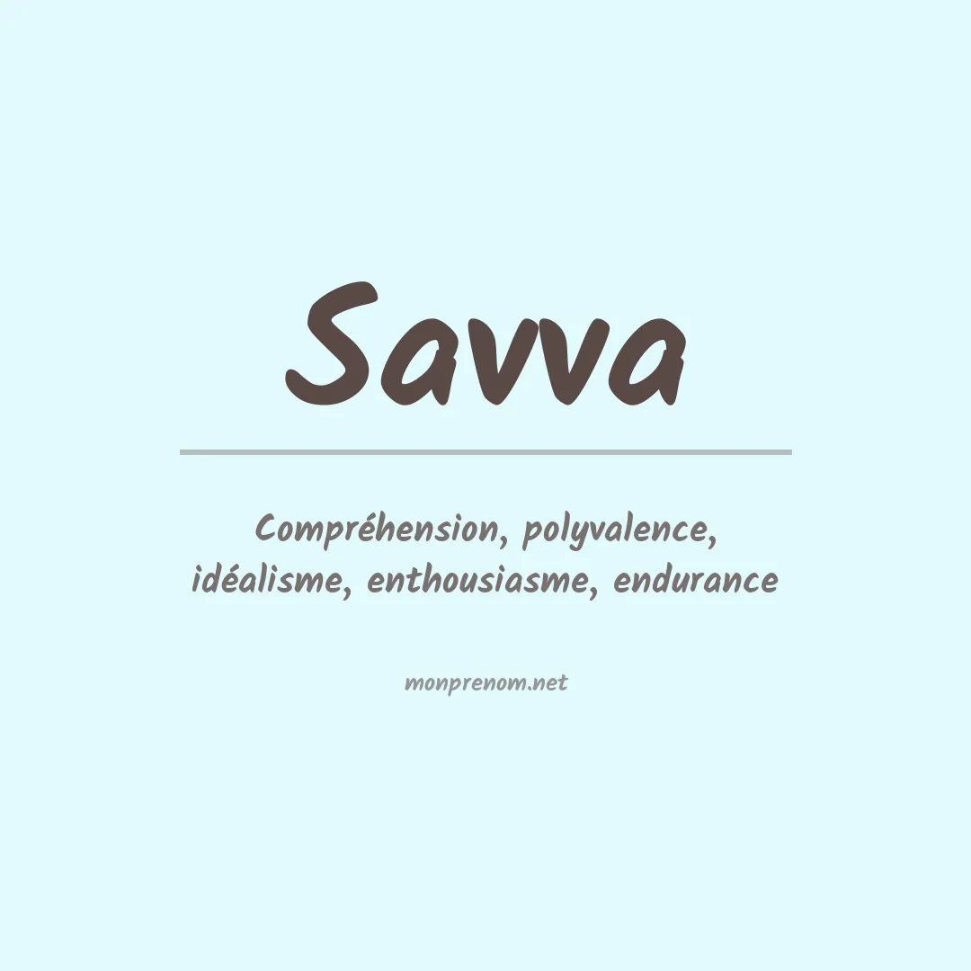 Signification du prénom Savva