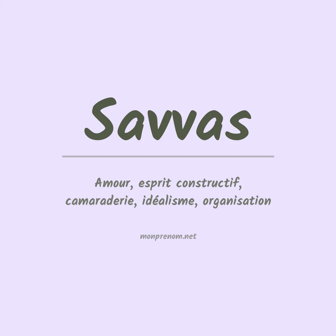 Prénom Savvas