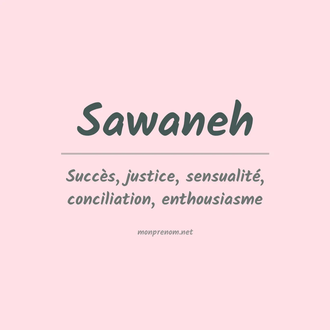 Signification du prénom Sawaneh