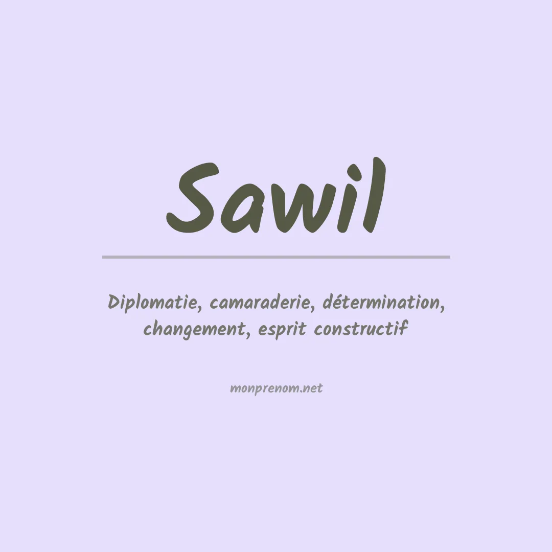 Signification du prénom Sawil