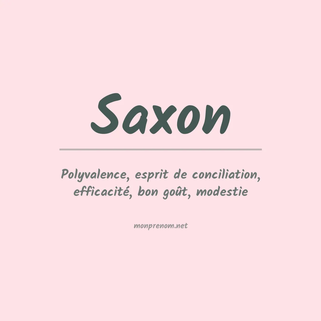 Prénom Saxon