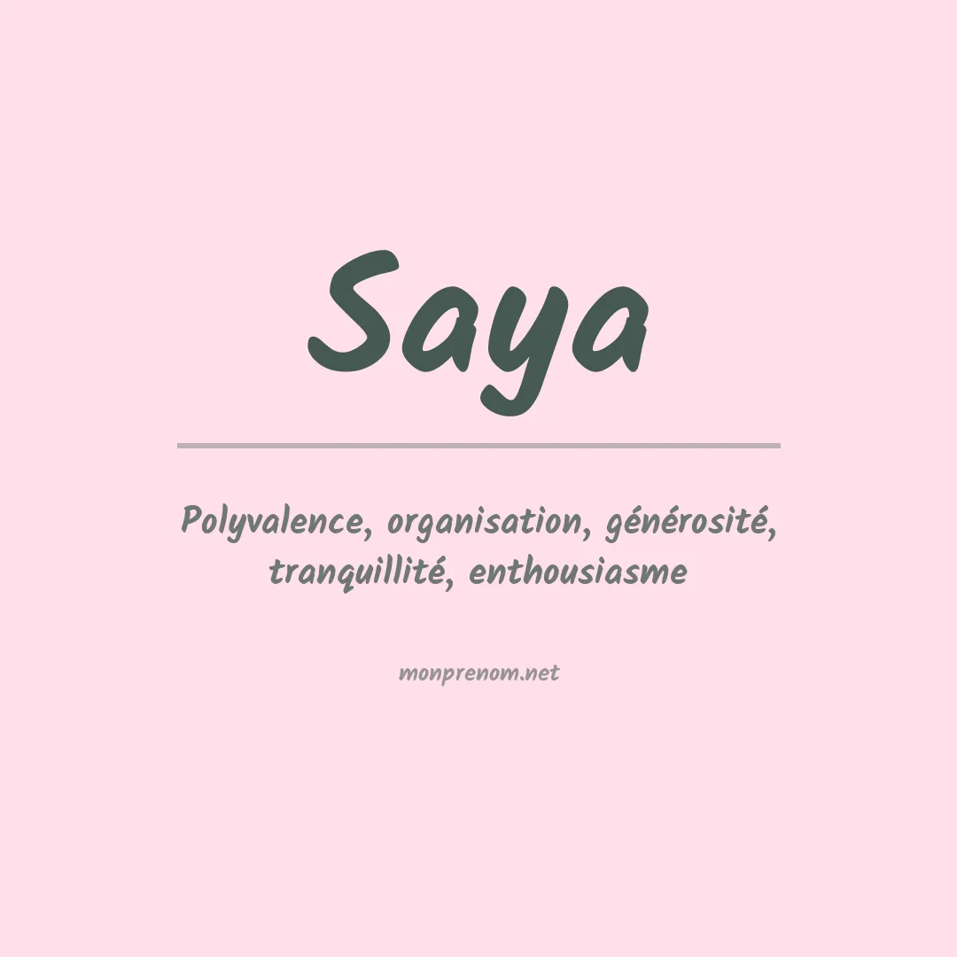 Prénom Saya