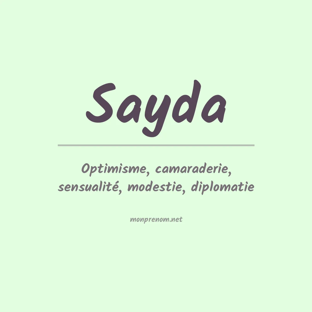 Prénom Sayda