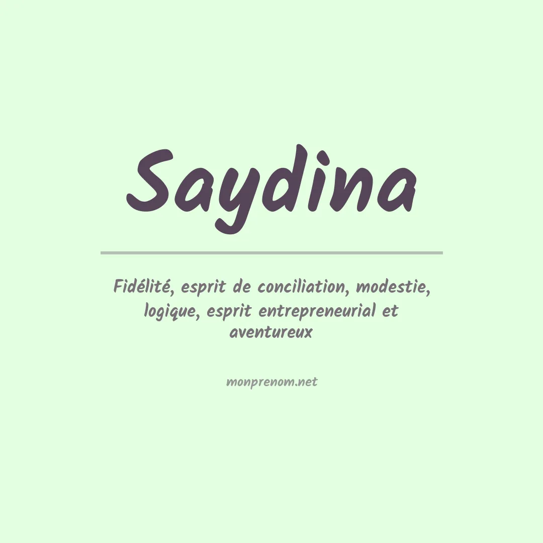 Signification du prénom Saydina
