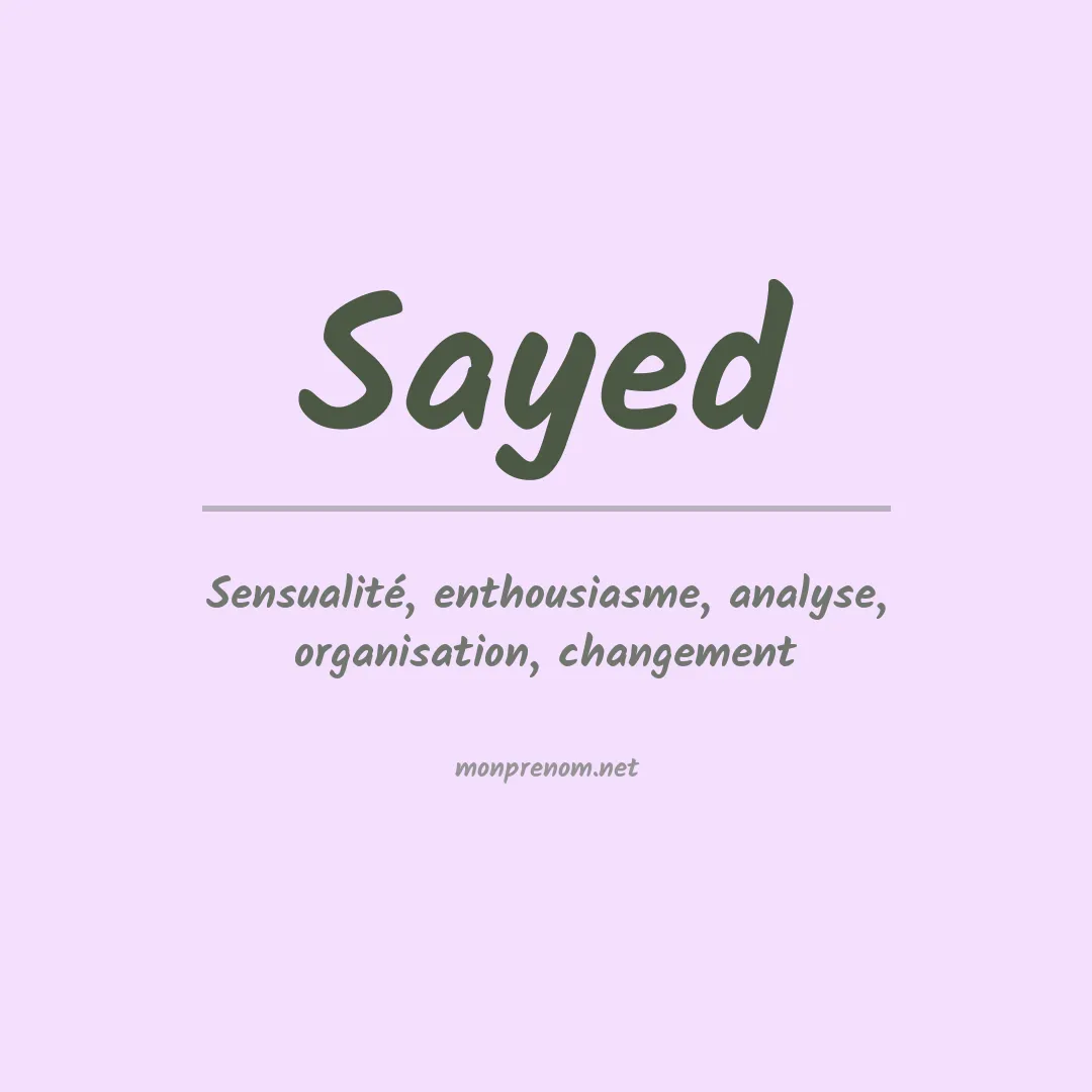 Prénom Sayed