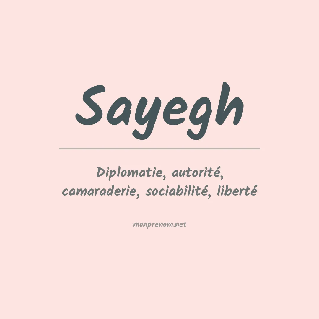 Prénom Sayegh
