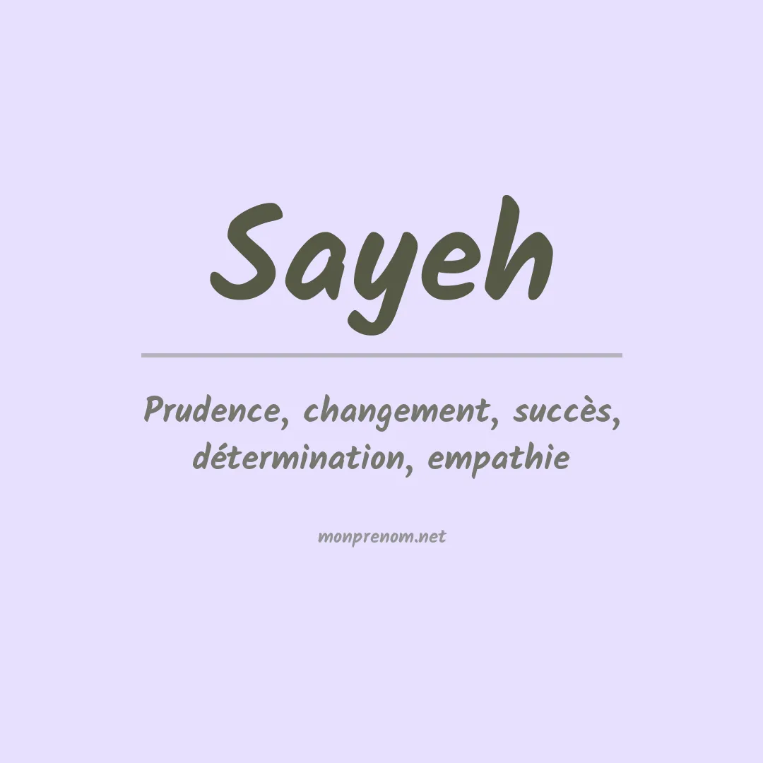 Prénom Sayeh