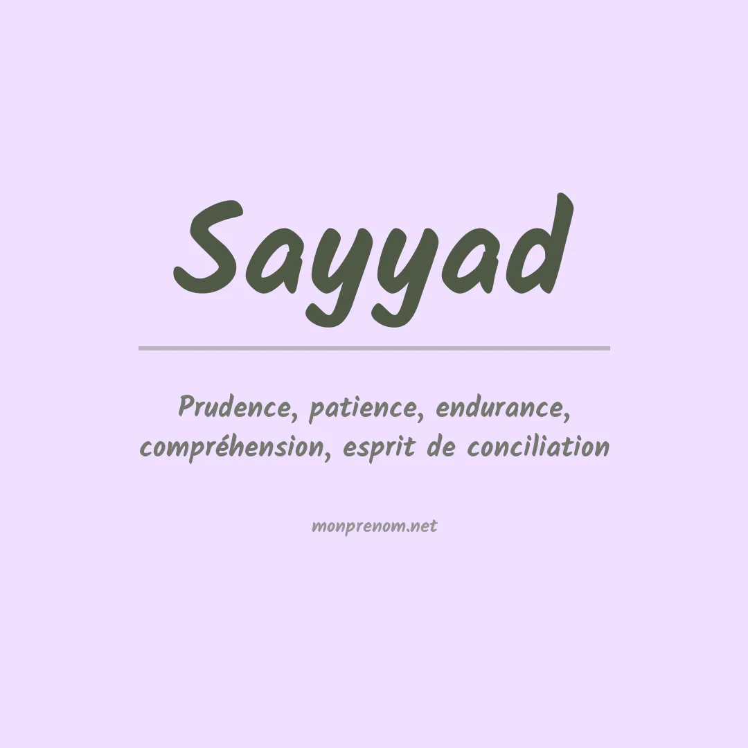 Prénom Sayyad