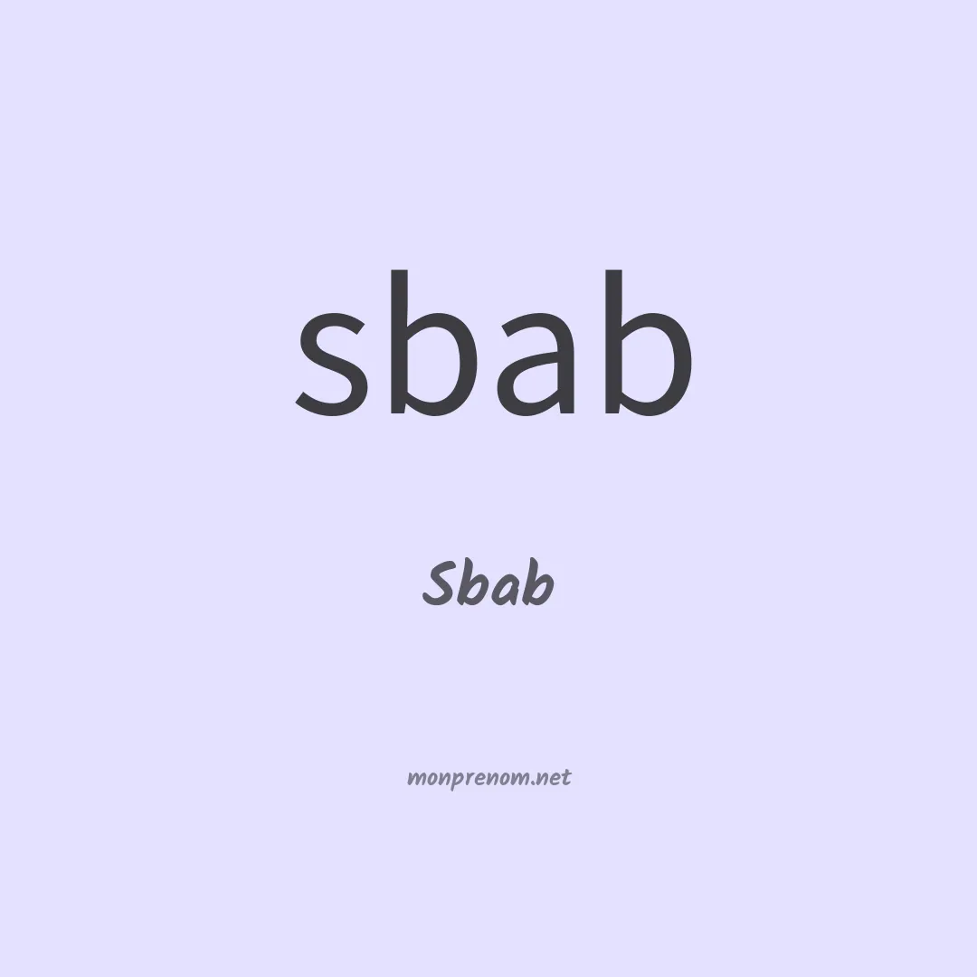 Sbab en chinois