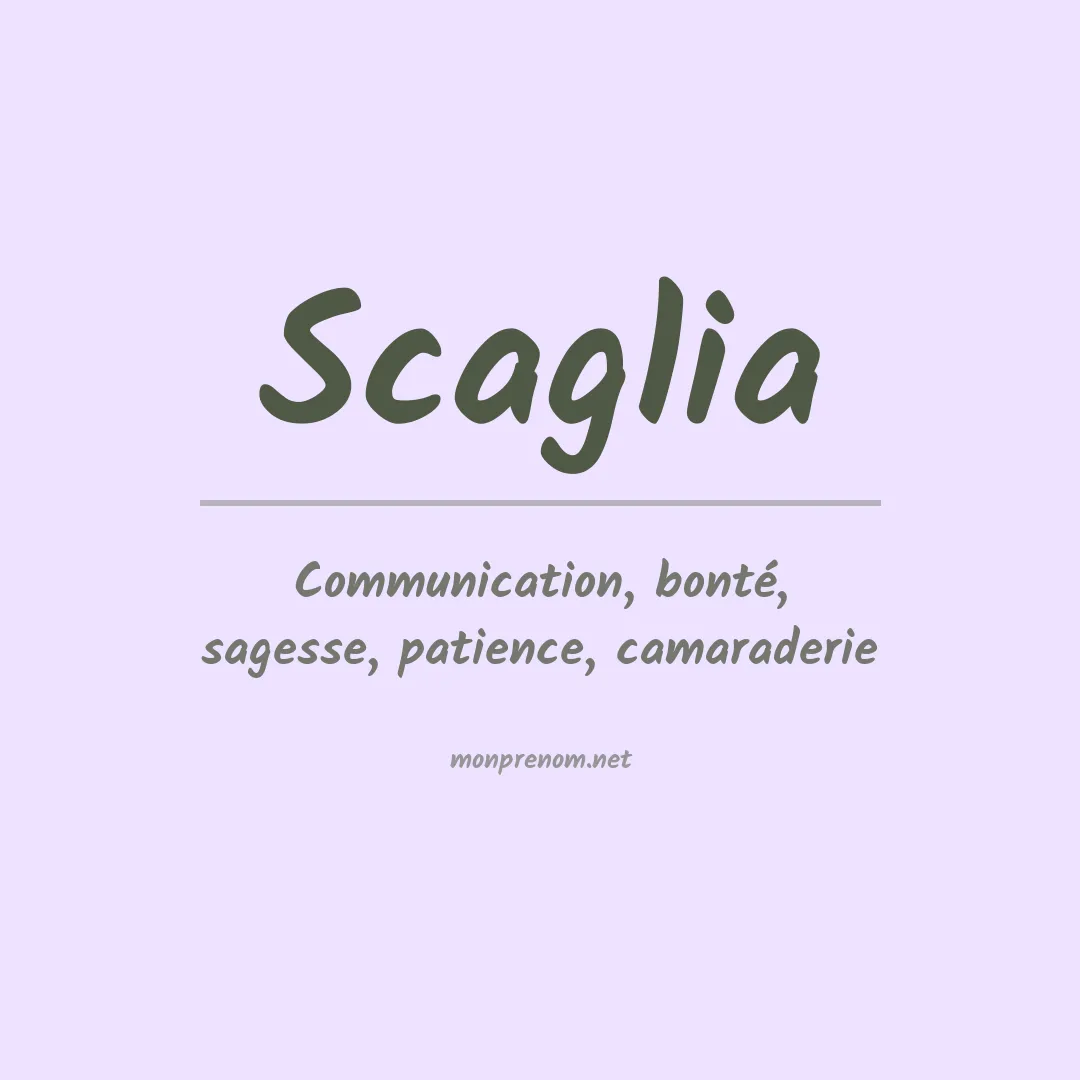 Prénom Scaglia