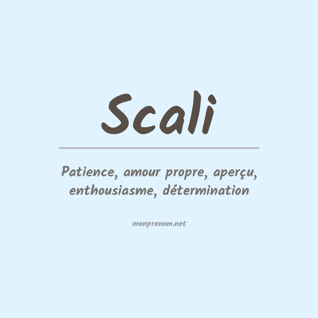 Prénom Scali