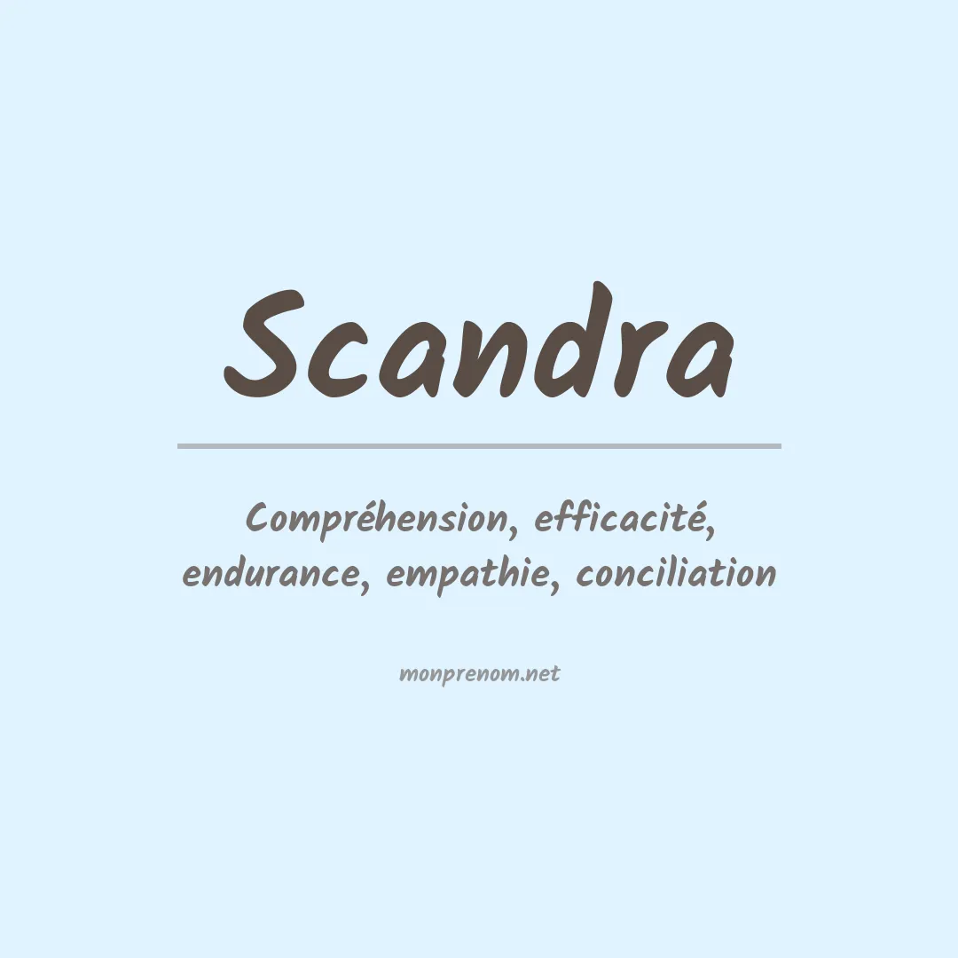 Signification du prénom Scandra
