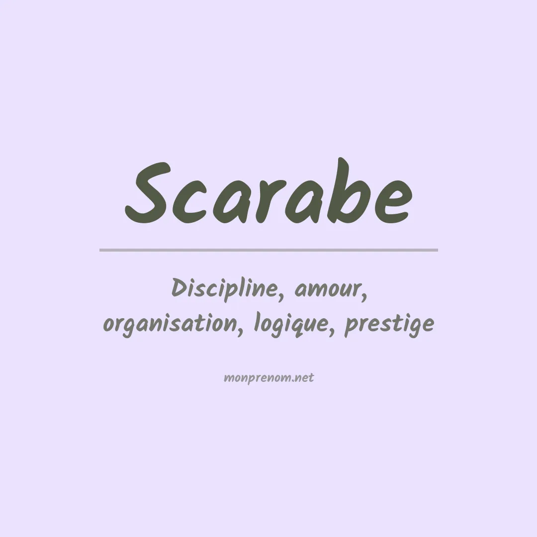 Signification du prénom Scarabe
