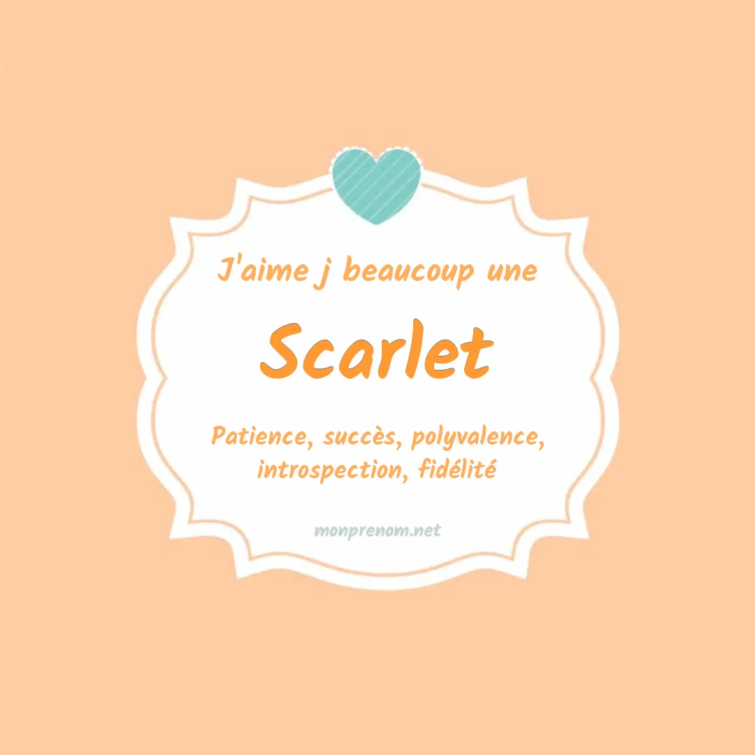J'aime beaucoup Scarlet