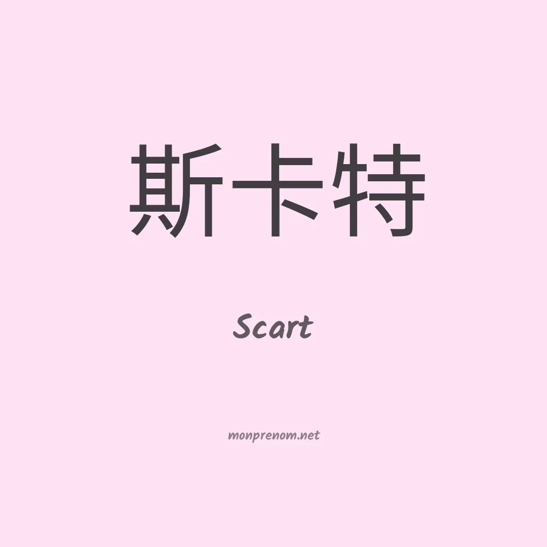 Scart en chinois