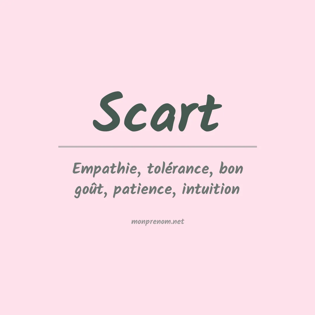 Signification du prénom Scart