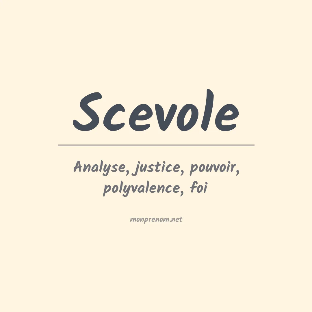 Signification du prénom Scevole