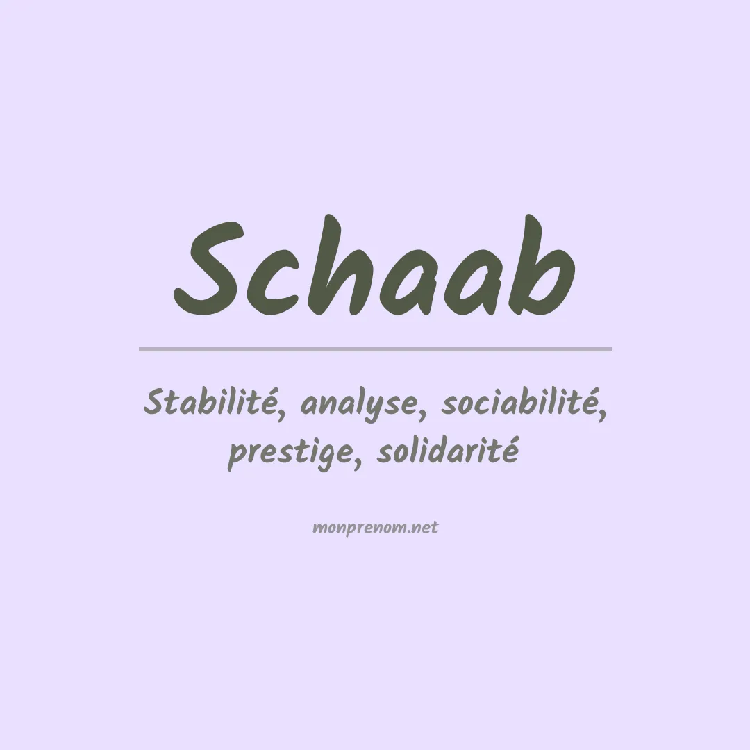 Prénom Schaab