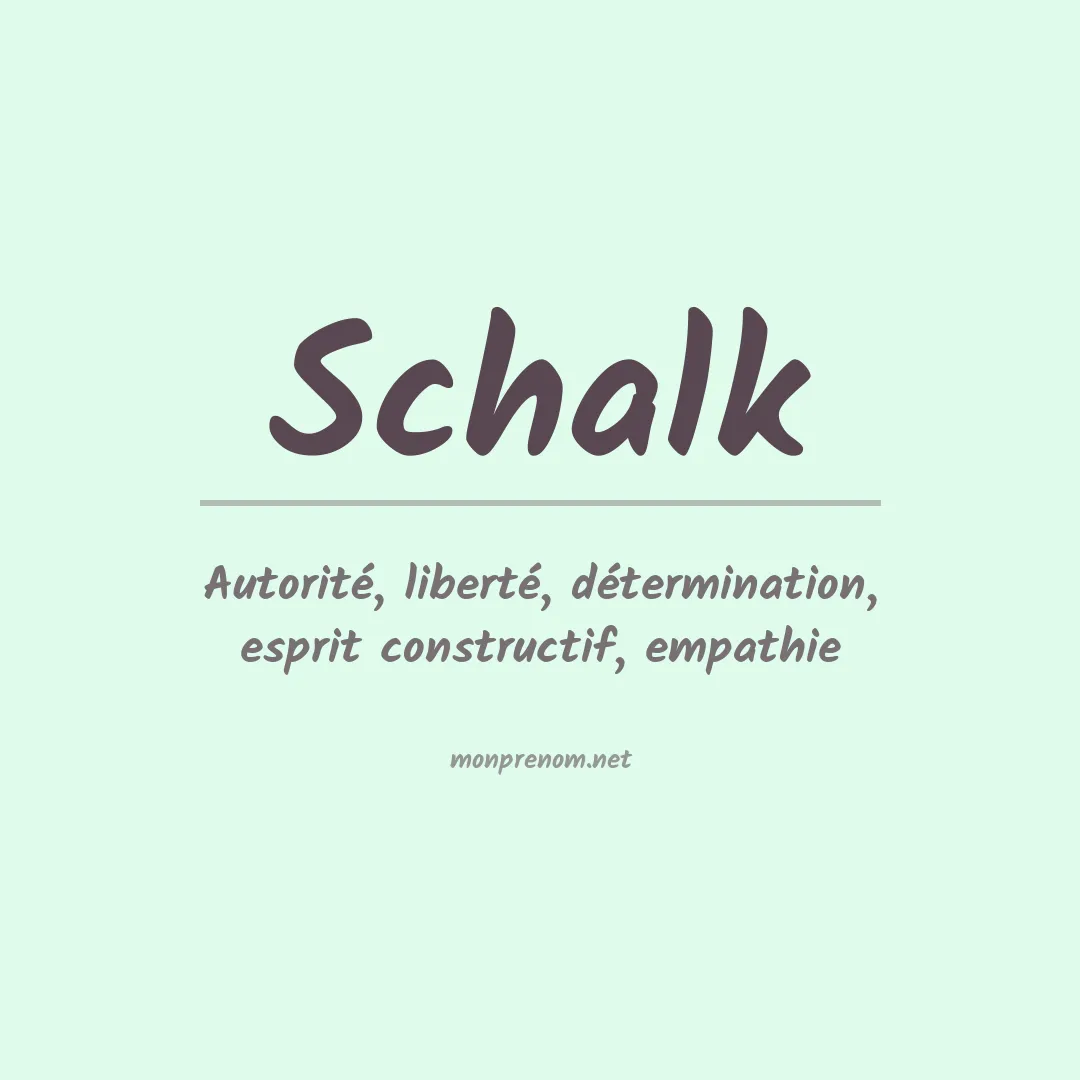 Prénom Schalk