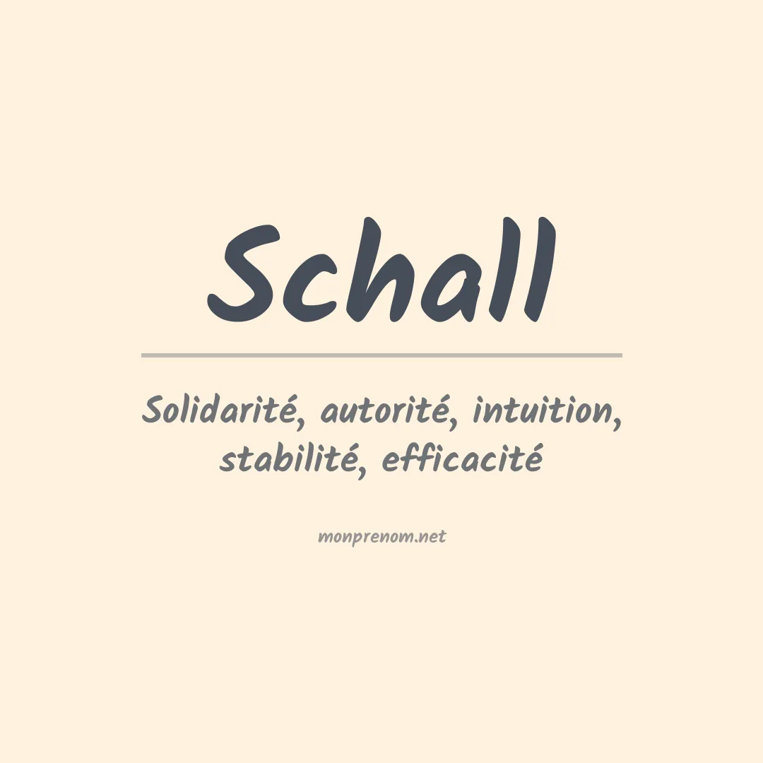 Prénom Schall