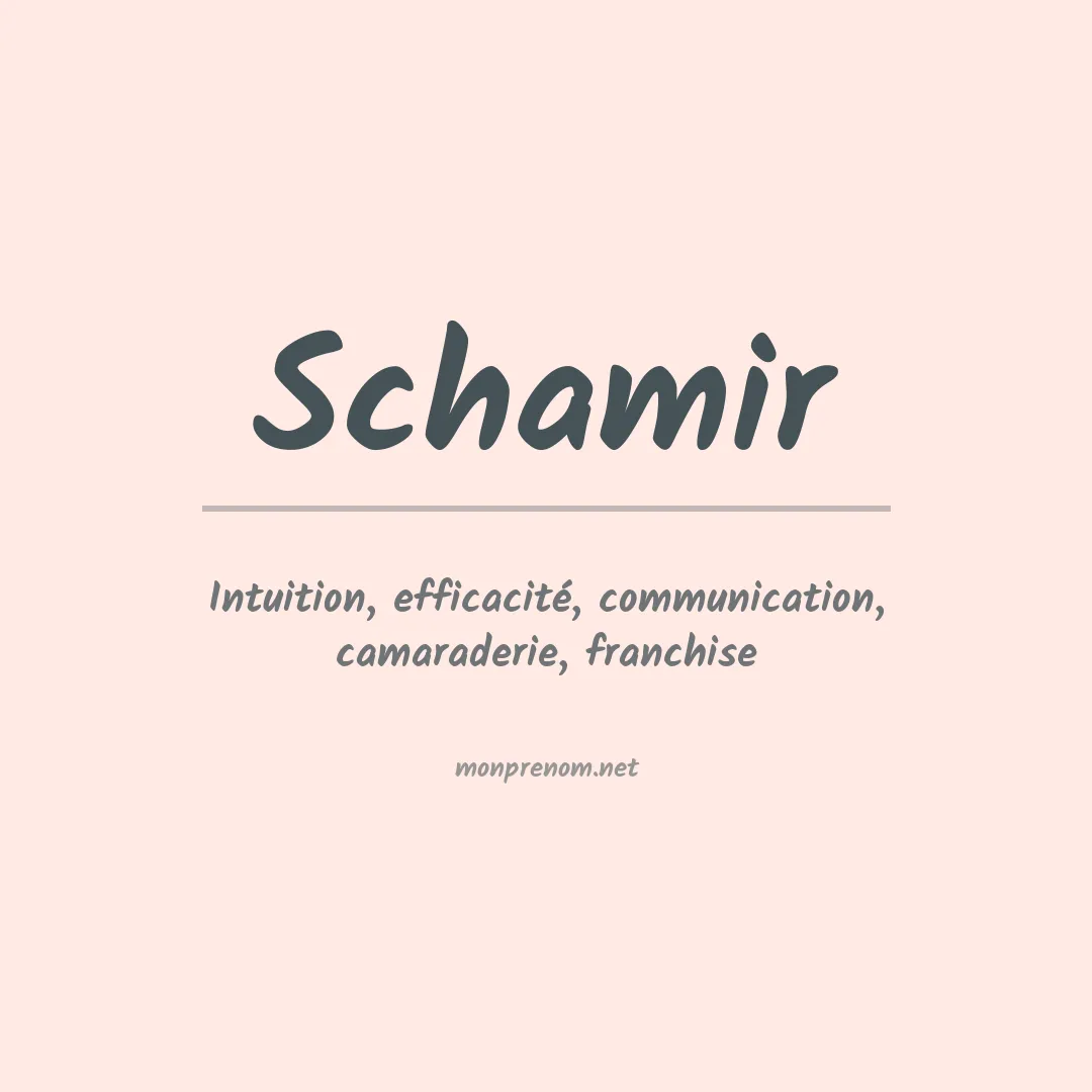 Signification du prénom Schamir