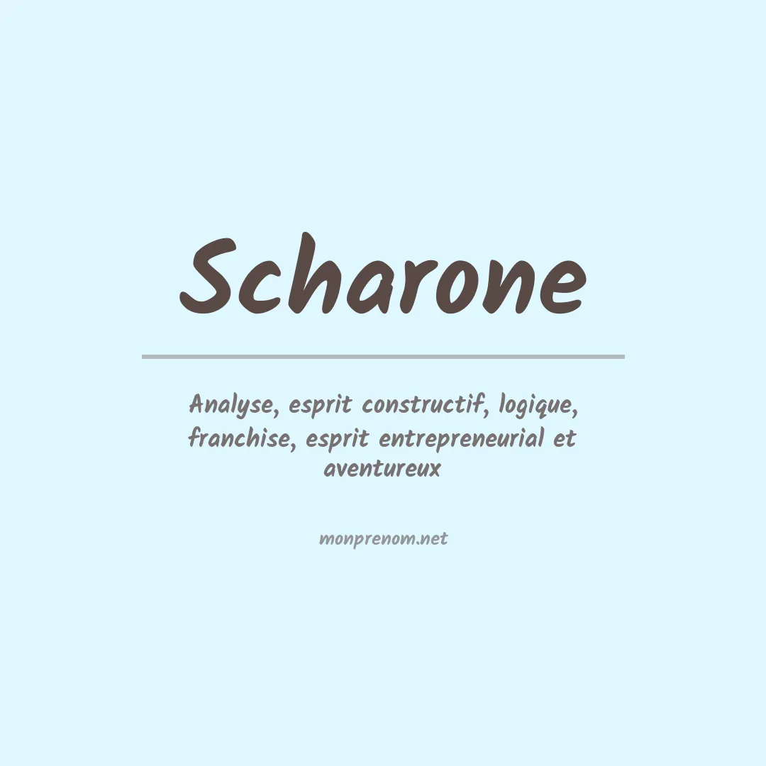 Signification du prénom Scharone