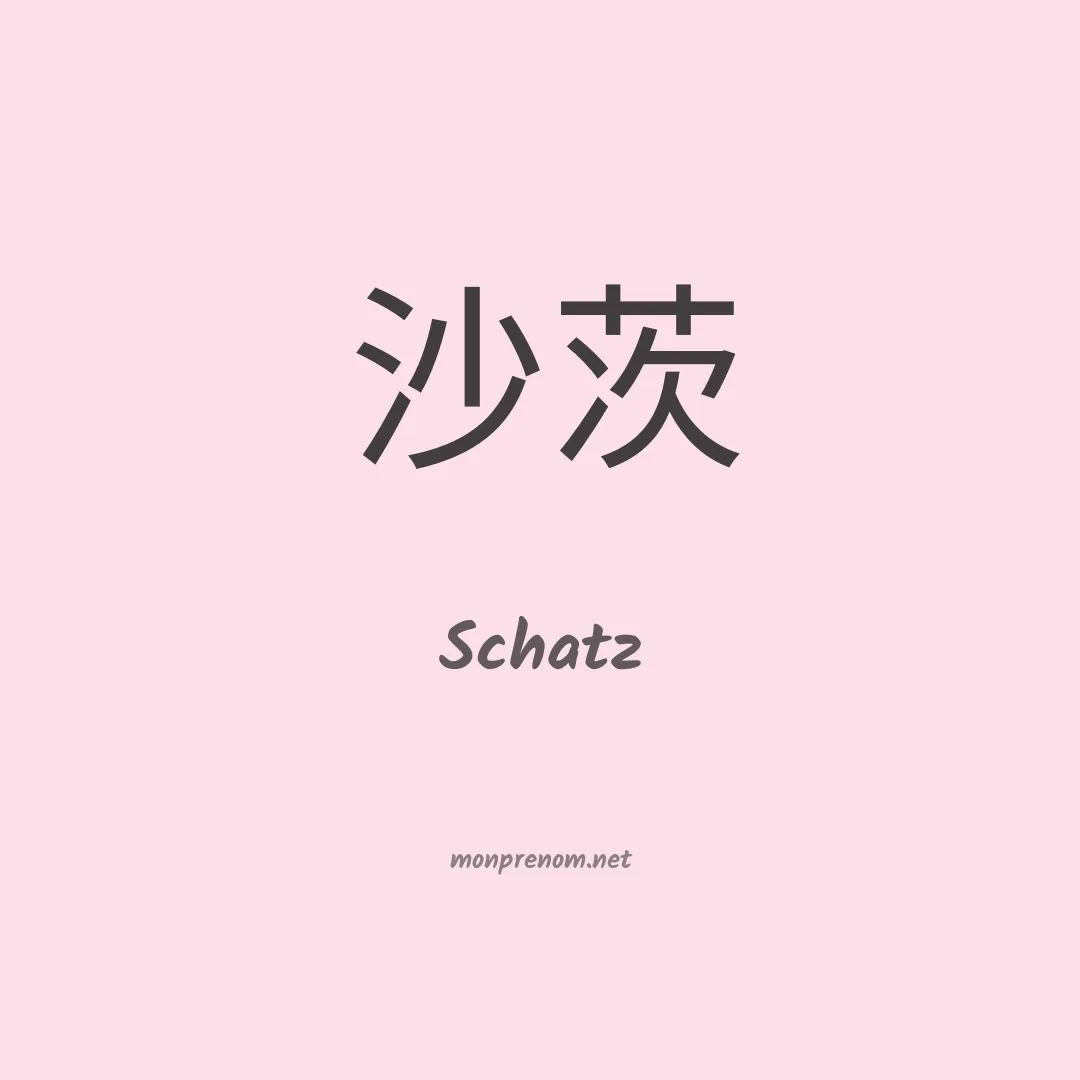 Schatz en chinois