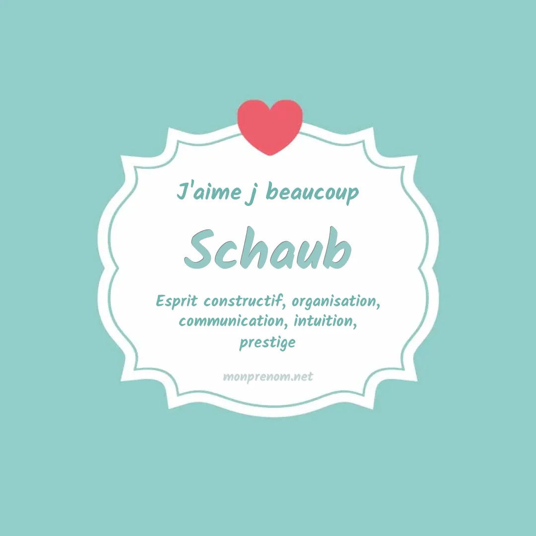 J'aime beaucoup Schaub