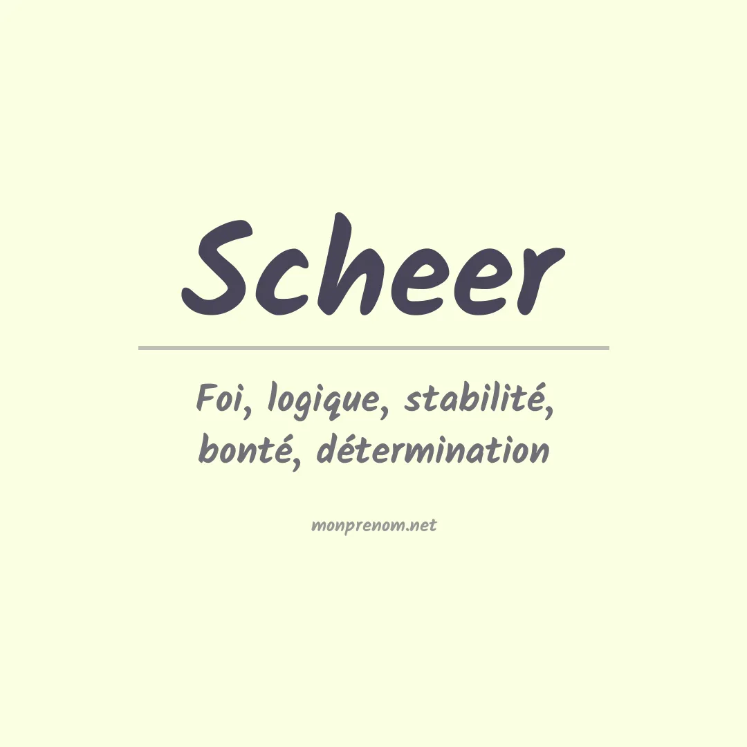 Prénom Scheer