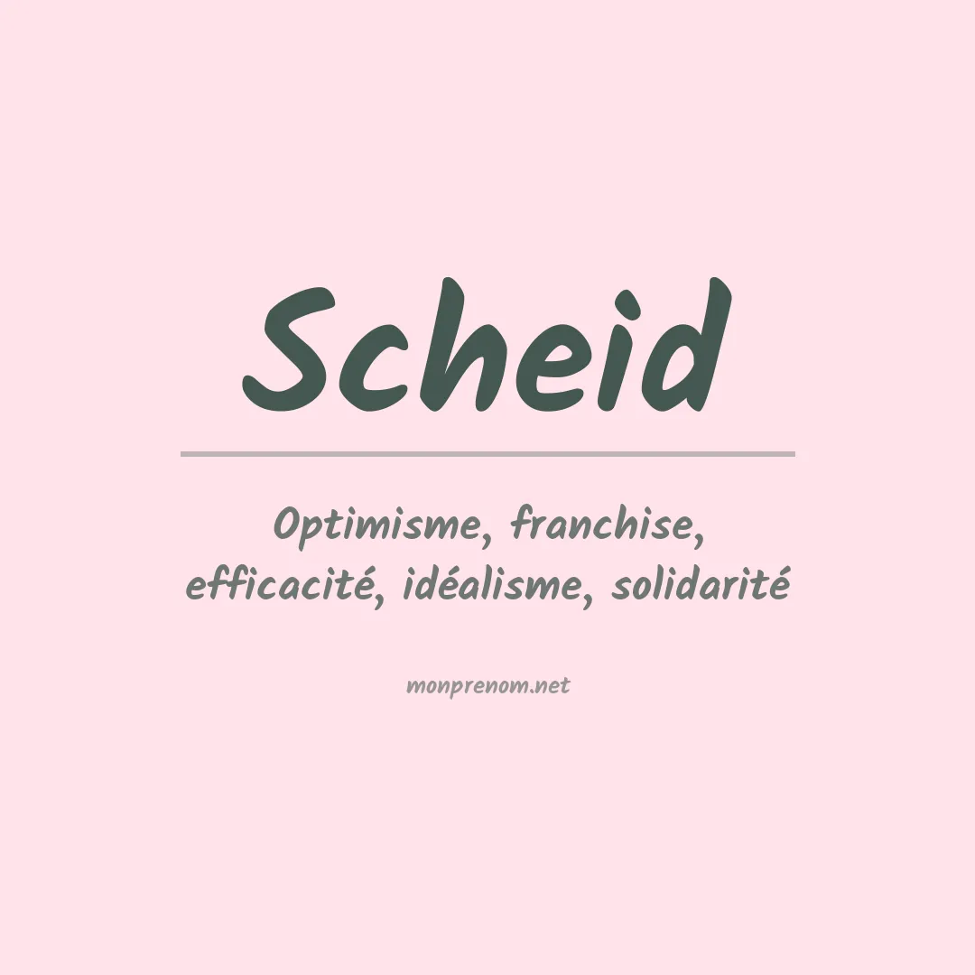 Prénom Scheid